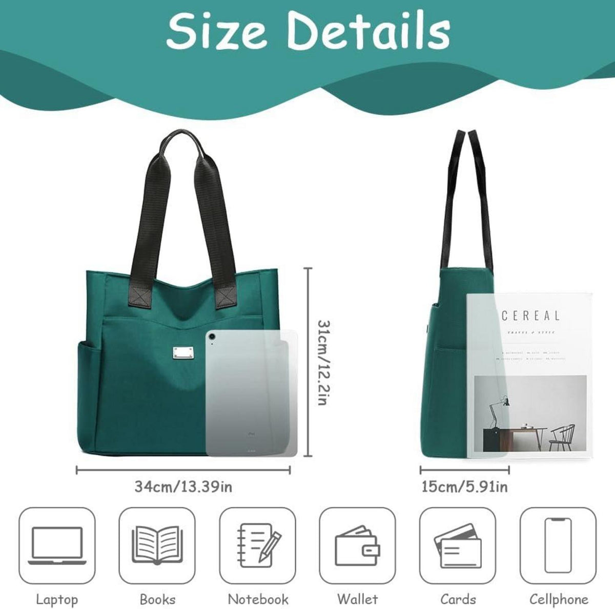 Damen Umhängetasche Nylon Handtasche Wasserdicht Reißverschluss Mehrere Taschen