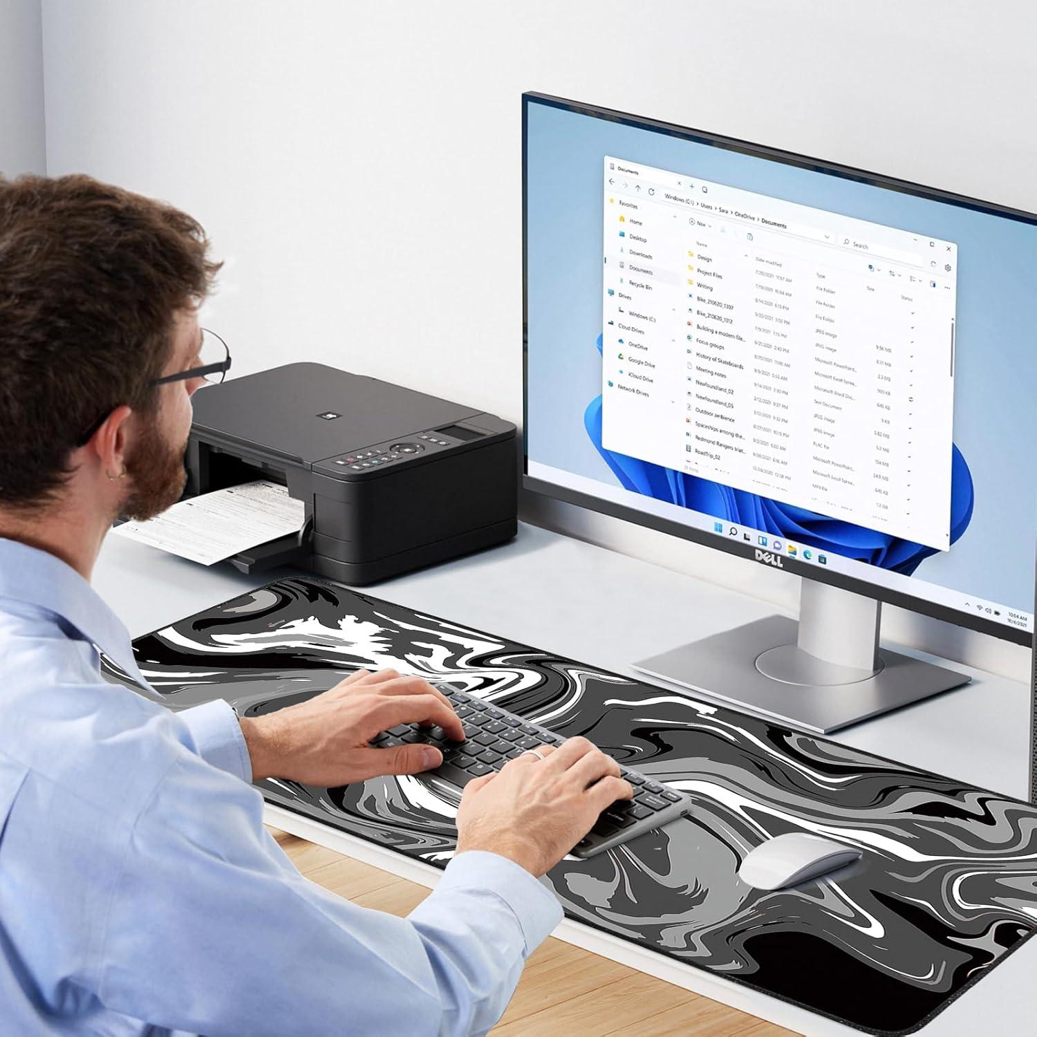 XXL Gaming Mauspad 800x300mm Desk Mat Rutschfeste Gummibasis Tastatur PC