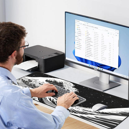 XXL Gaming Mauspad 90x40cm Schreibtischunterlage für PC Laptop - Meereswelle
