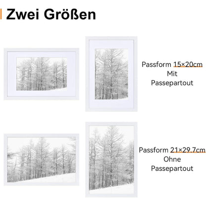 Bilderrahmen DIN A4 2er Set Holzrahmen Acrylglas