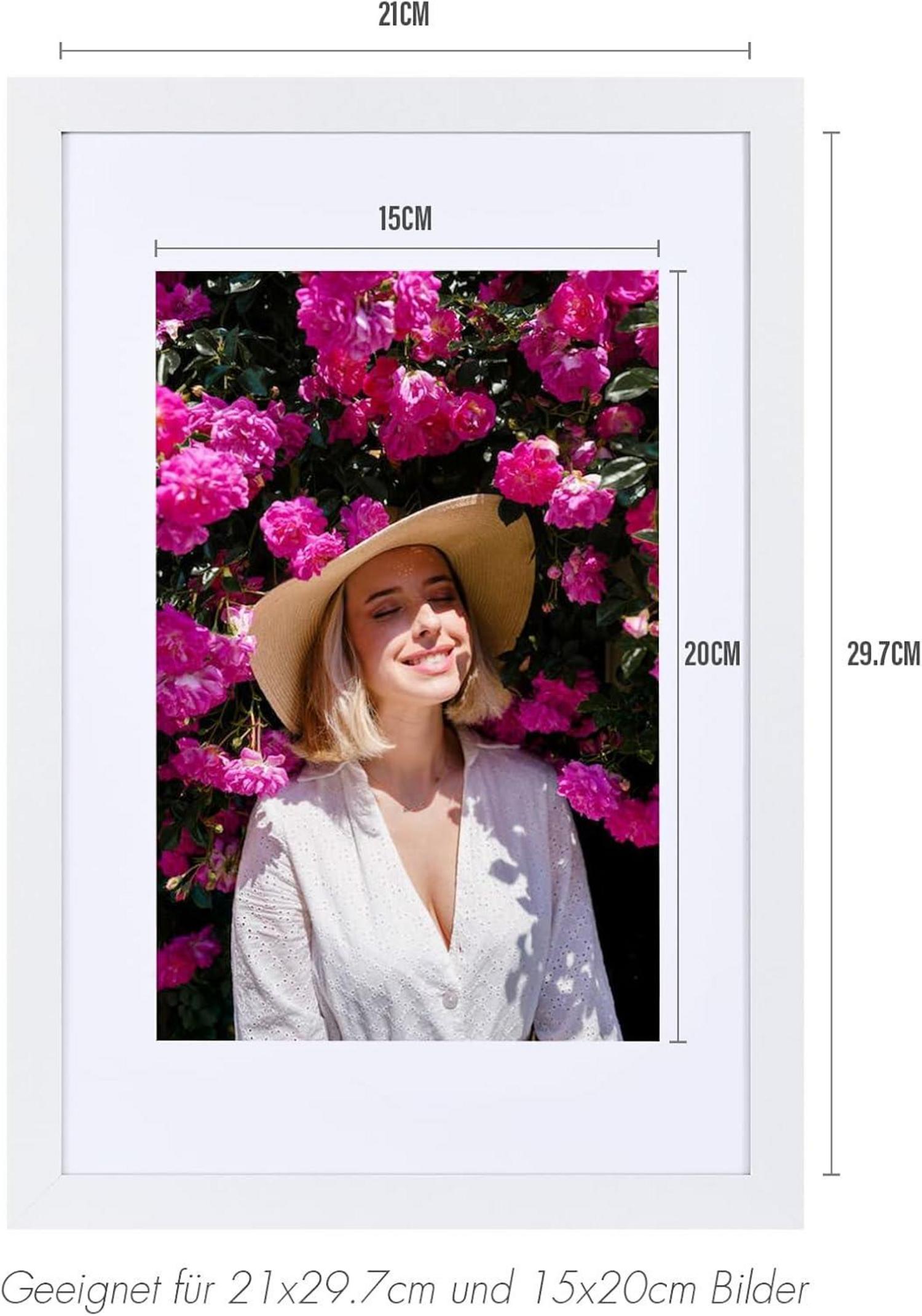 Bilderrahmen DIN A4 Fotorahmen Posterrahmen Passepartout Holzrahmen