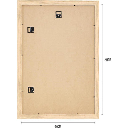 Bilderrahmen 30x40 cm mit Passepartout, Holzrahmen