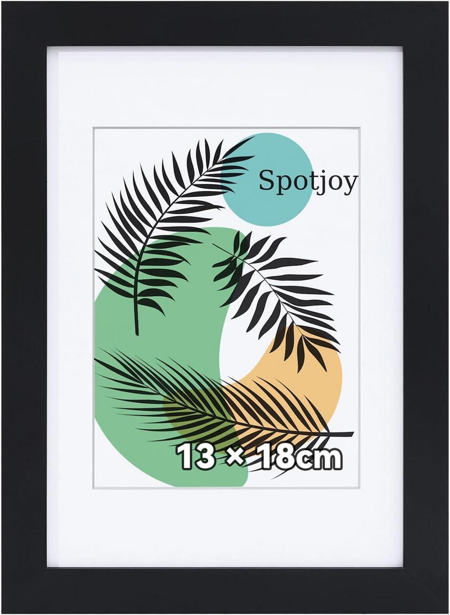 Bilderrahmen 13x18cm Fotorahmen Schwarz Holzrahmen Acrylglas