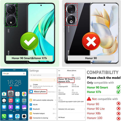Premium Leder Handyhülle Honor X7b Klapphülle Schwarz