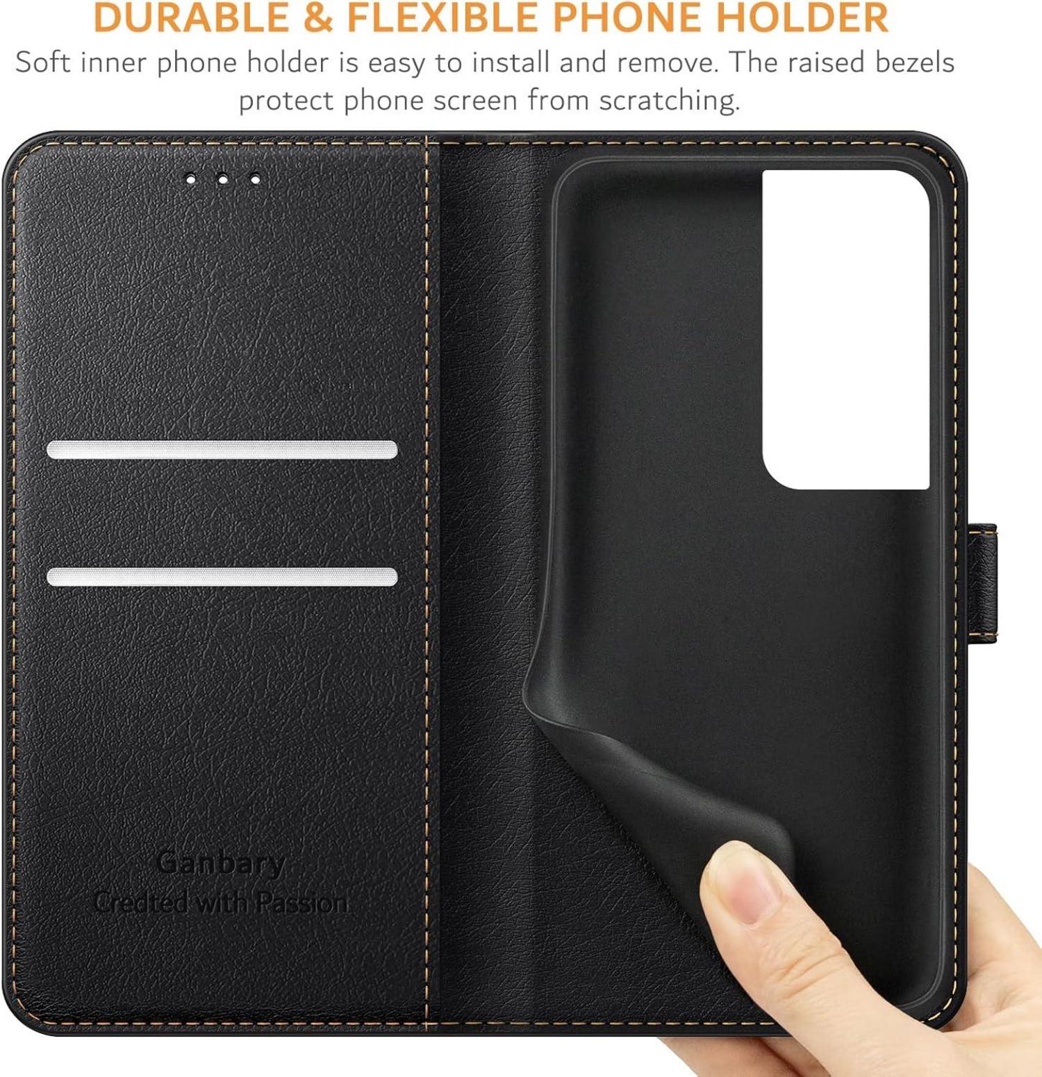 Premium Leder Klapphülle für Honor X7b 90