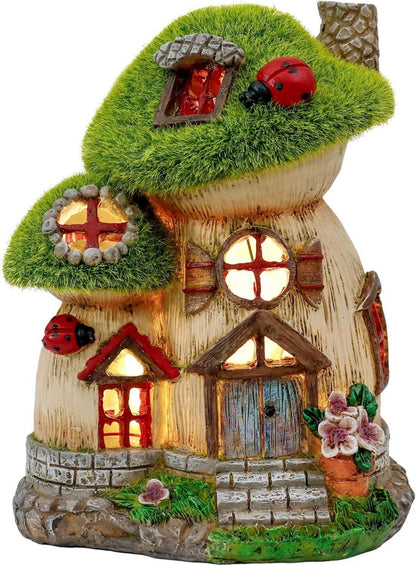 Gartendeko Solarleuchte Pilz feenhaft, Kunstharz 16cm