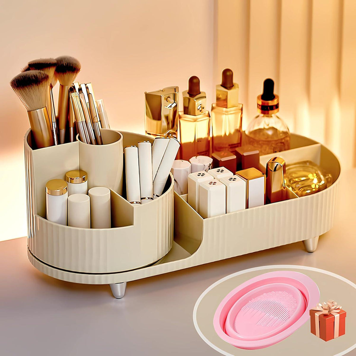 Make up Organizer Drehbar 360° - Kosmetik Aufbewahrung Bad