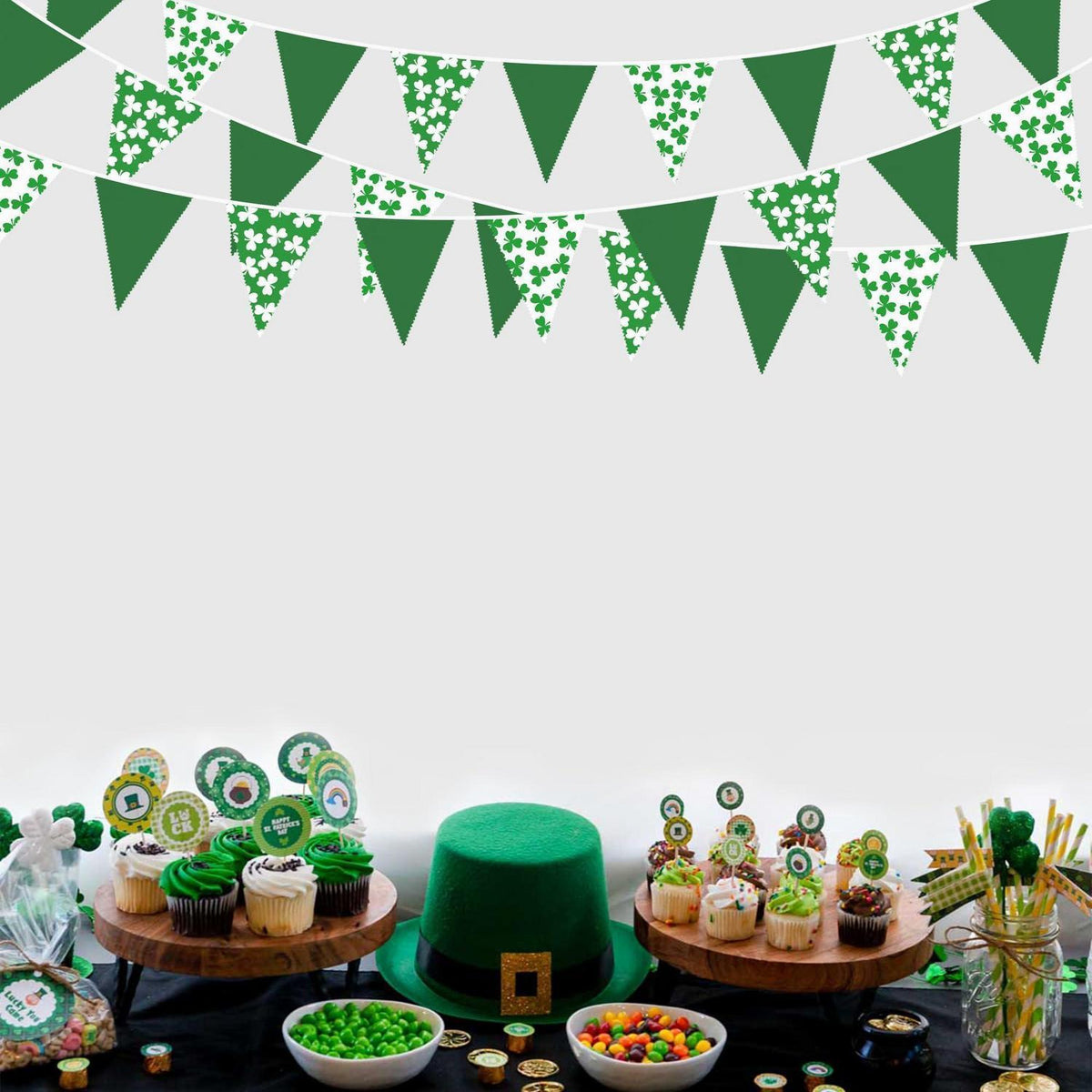 St. Patrick's Day Girlande mit Kleeblatt-Muster