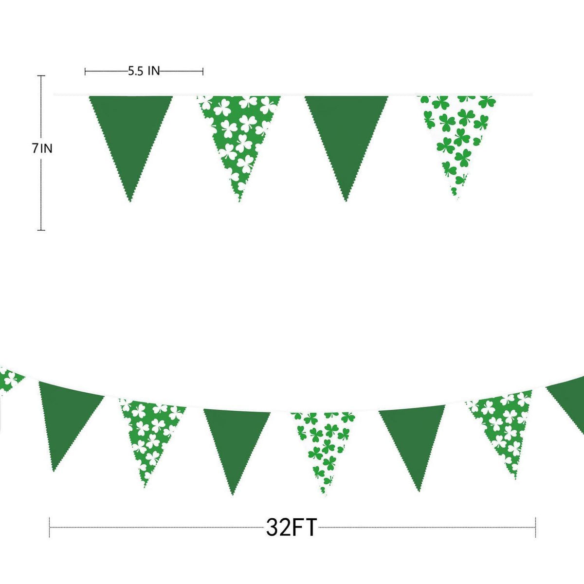 St. Patrick's Day Girlande mit Kleeblatt-Muster