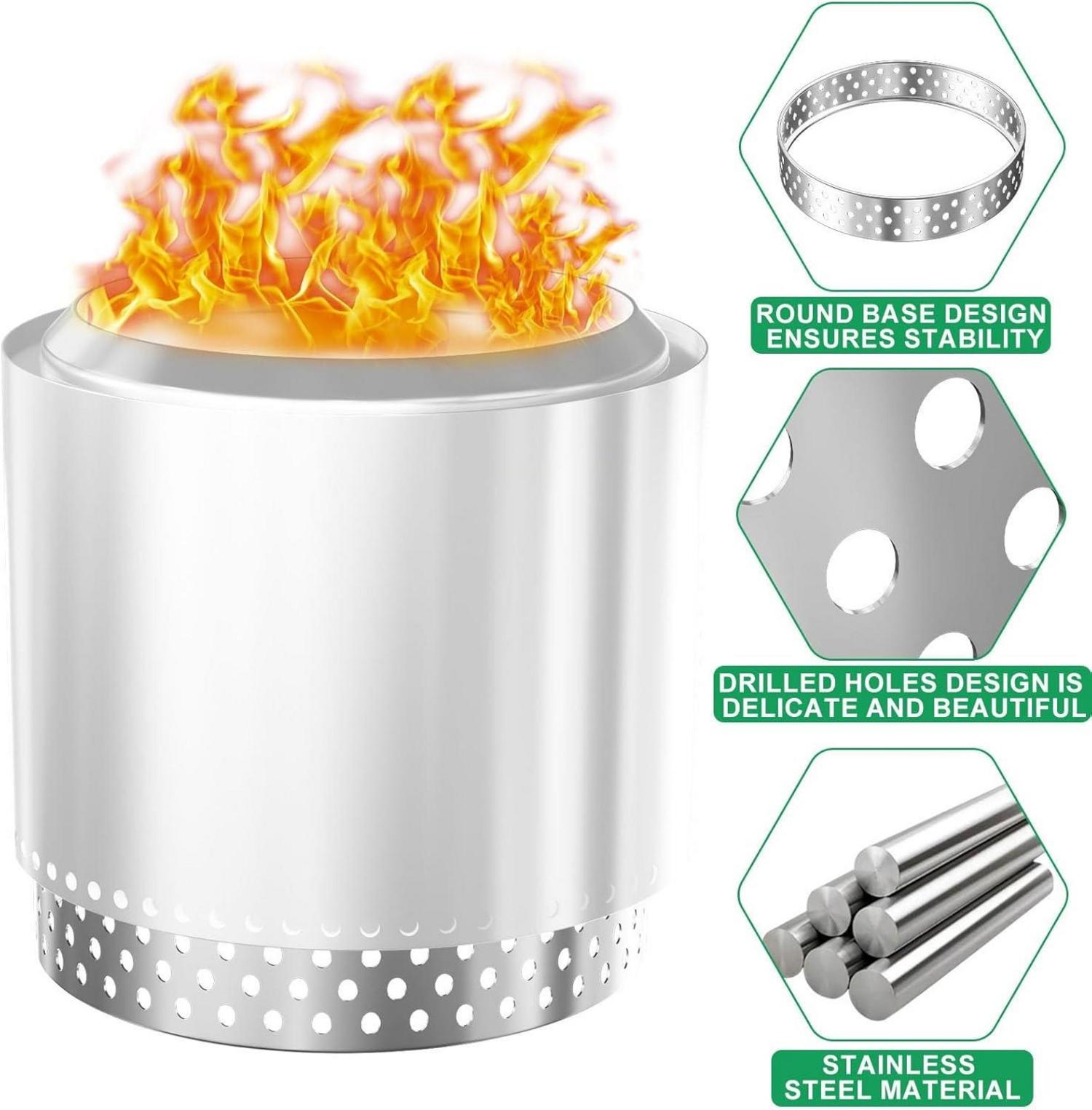Edelstahl Feuerschale Ständer für Solo Stove Bonfire Ø 49,5cm Feuerkorb Outdoor Kaminstellen Schutz DIA 19.5inch