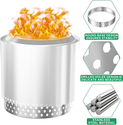 Edelstahl Feuerschale Ständer für Solo Stove Bonfire Ø 49,5cm Feuerkorb Outdoor Kaminstellen Schutz DIA 19.5inch