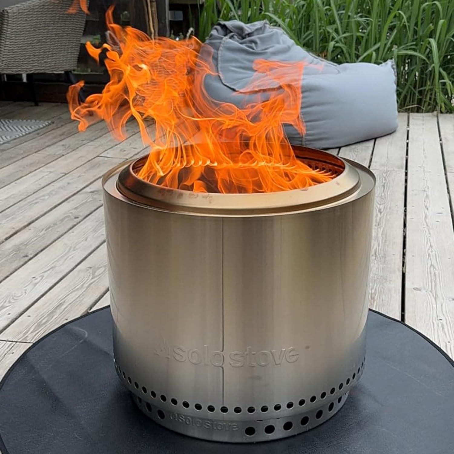 Edelstahl Feuerschale Ständer Solo Stove Bonfire 49,5cm Feuerkorb Kaminständer