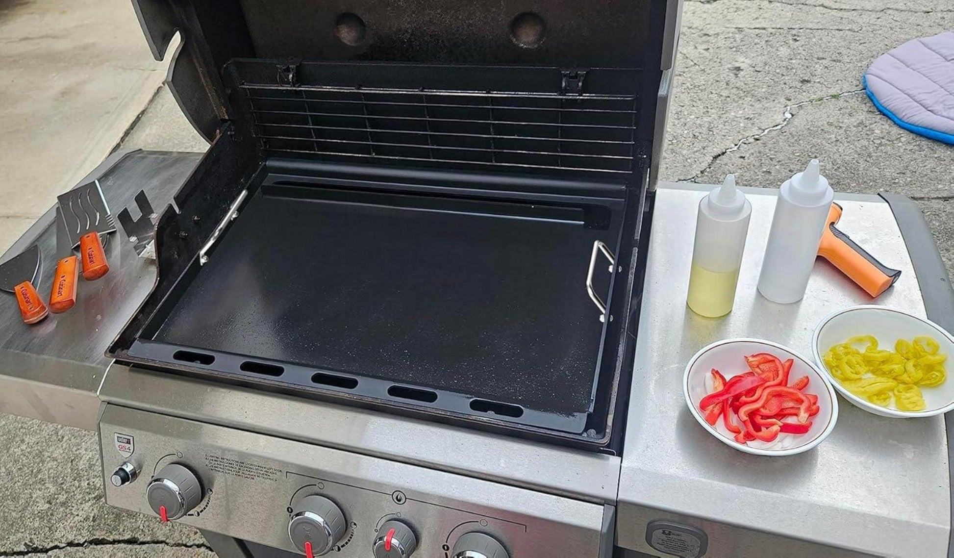 Grillpfanne für Weber Genesis II 300 Series Plancha mit Griffen