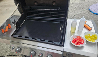Grillpfanne für Weber Genesis II 300 Series Plancha mit Griffen