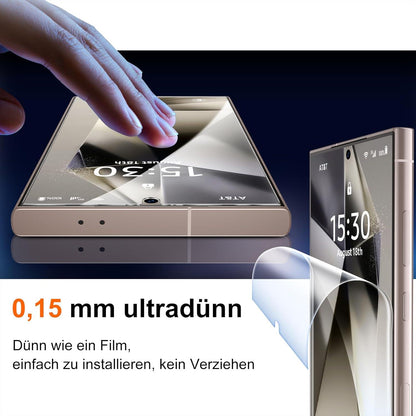 Displayschutzfolie für Samsung S24 Ultra, 2er Set mit Kameraschutz