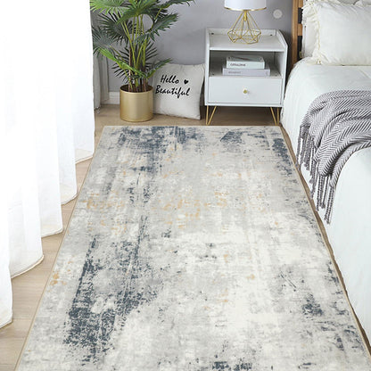 Teppich Wohnzimmer Modern 80x150cm Kurzflor Waschbar Rutschfest Beige