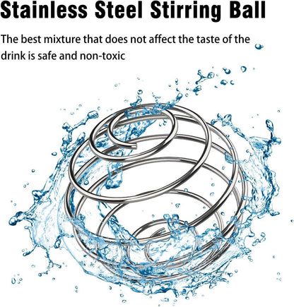 Edelstahl Protein Shaker 750ml Thermoflasche BlenderBall
