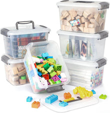 Citylife 6er-Set 5L Aufbewahrungsbox mit Griff und Deckel stapelbar