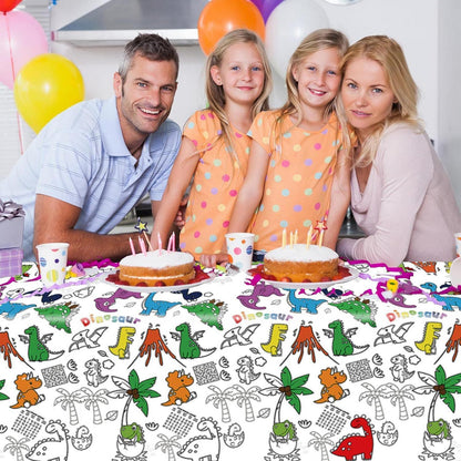 Ausmaltischdecke Dschungel – Riesige Papiertischdecke für Kinder