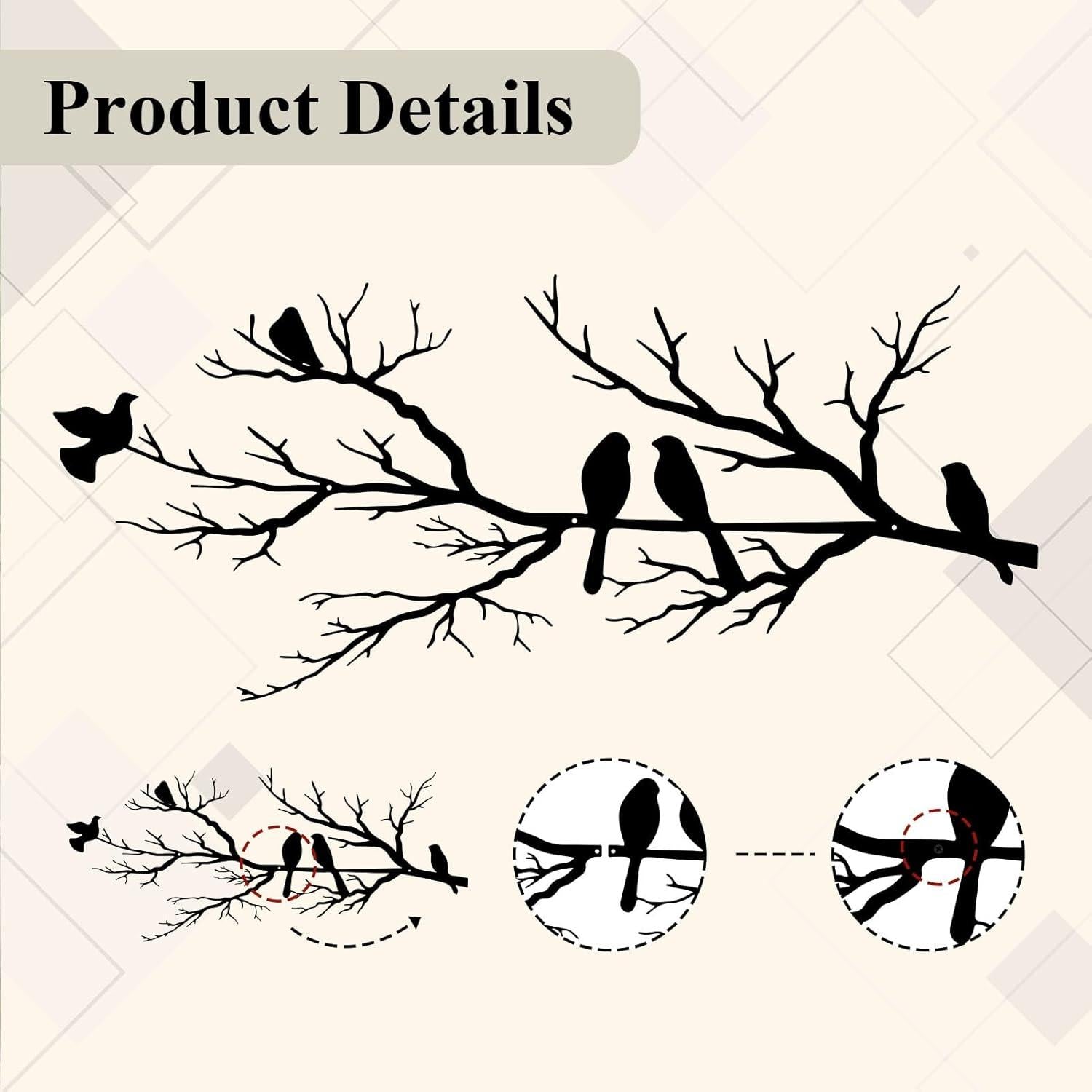 Metall Vogel Wanddekoration AST Silhouette Außenbereich Garten Balkon neu