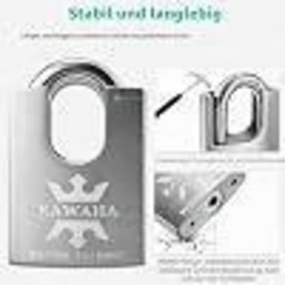 Edelstahl Vorhängeschloss 60mm - 2er Pack, Gleichschließend