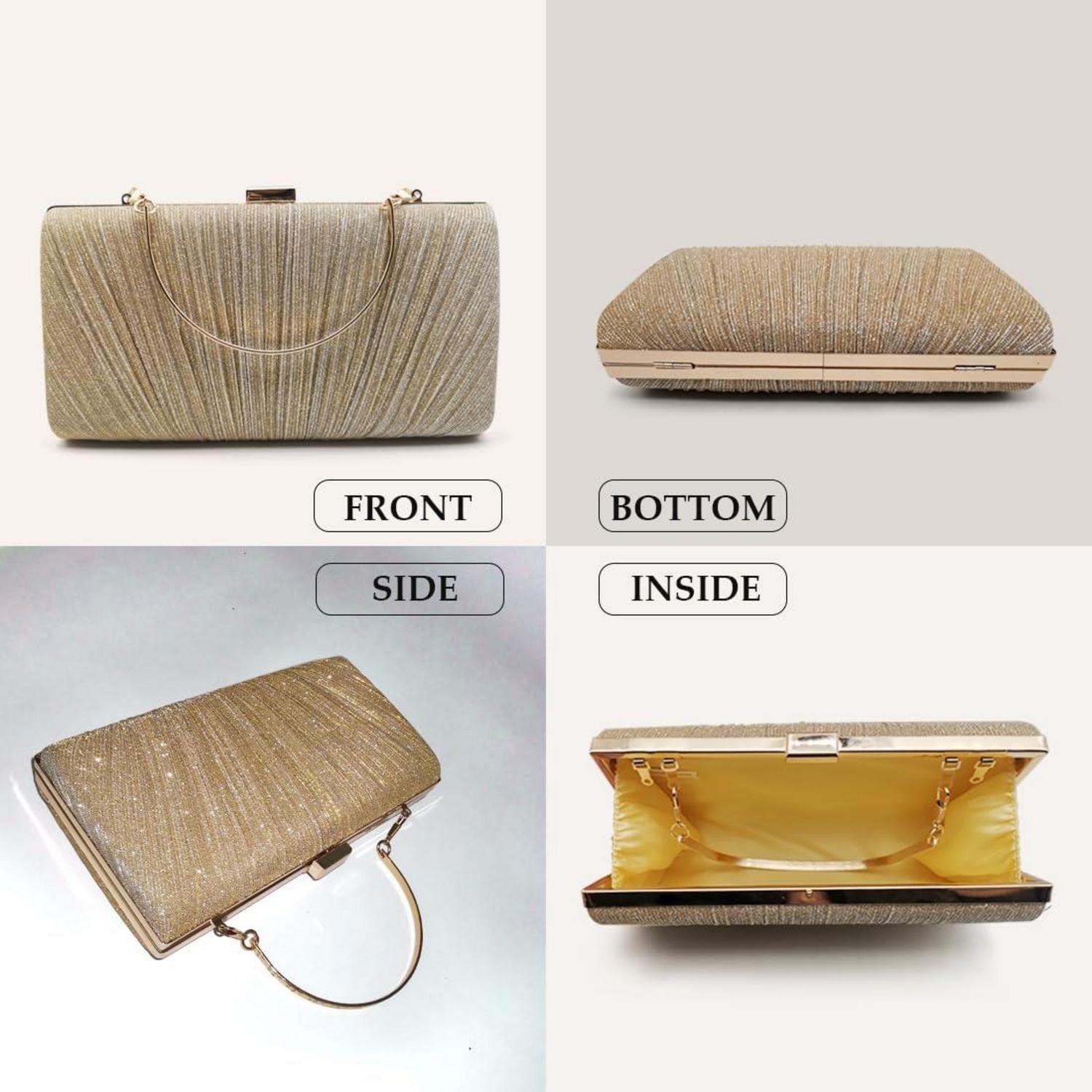 Glitzer Clutch Tasche Damen Abendtasche Elegante Handtasche
