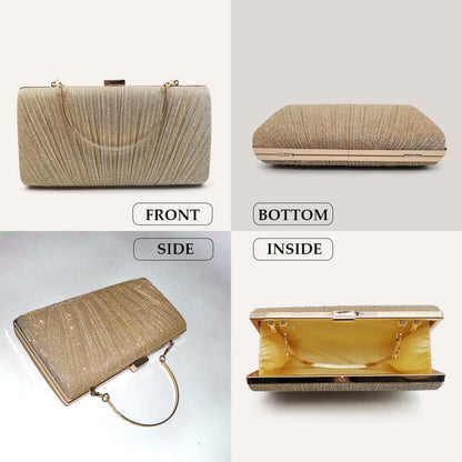 Glitzer Clutch Tasche Damen Abendtasche Elegante Handtasche