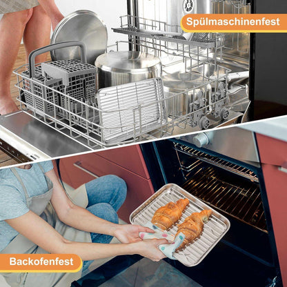 Herogo Backblech Abkühlgitter Set Edelstahl Kuchenblech