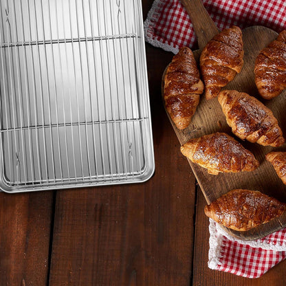 Herogo Backblech Abkühlgitter Set Edelstahl Kuchenblech