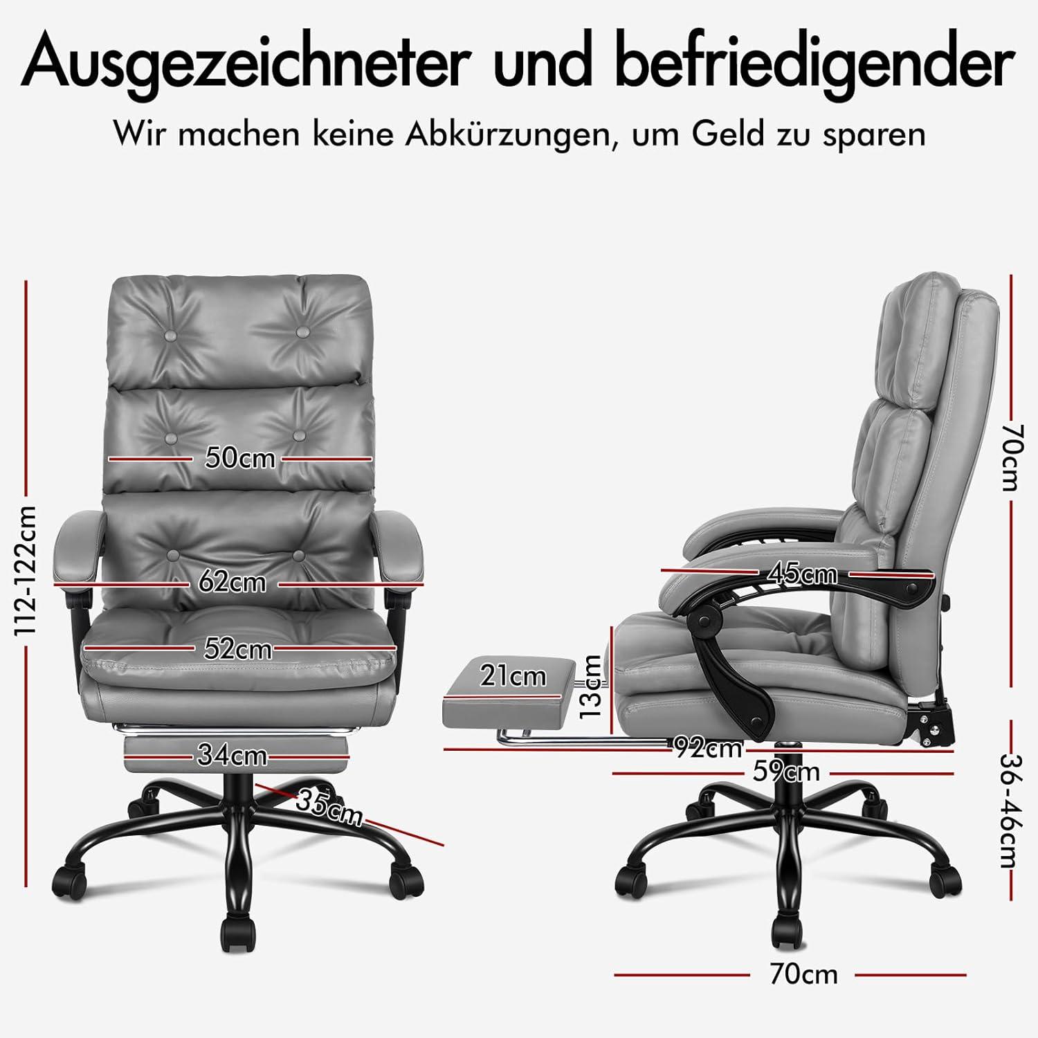 Ergonomischer Bürostuhl mit Doppellagigem Kissen