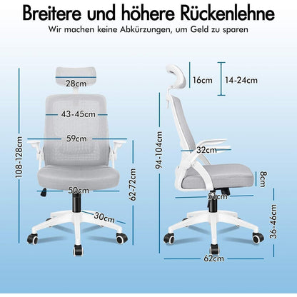 Ergonomischer Bürostuhl mit Lordosenstütze und
