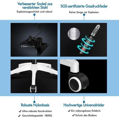 Ergonomischer Bürostuhl mit Lordosenstütze und