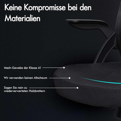 ALFORDSON Ergonomischer Bürostuhl Lordosenstütze Drehstuhl Schwarz