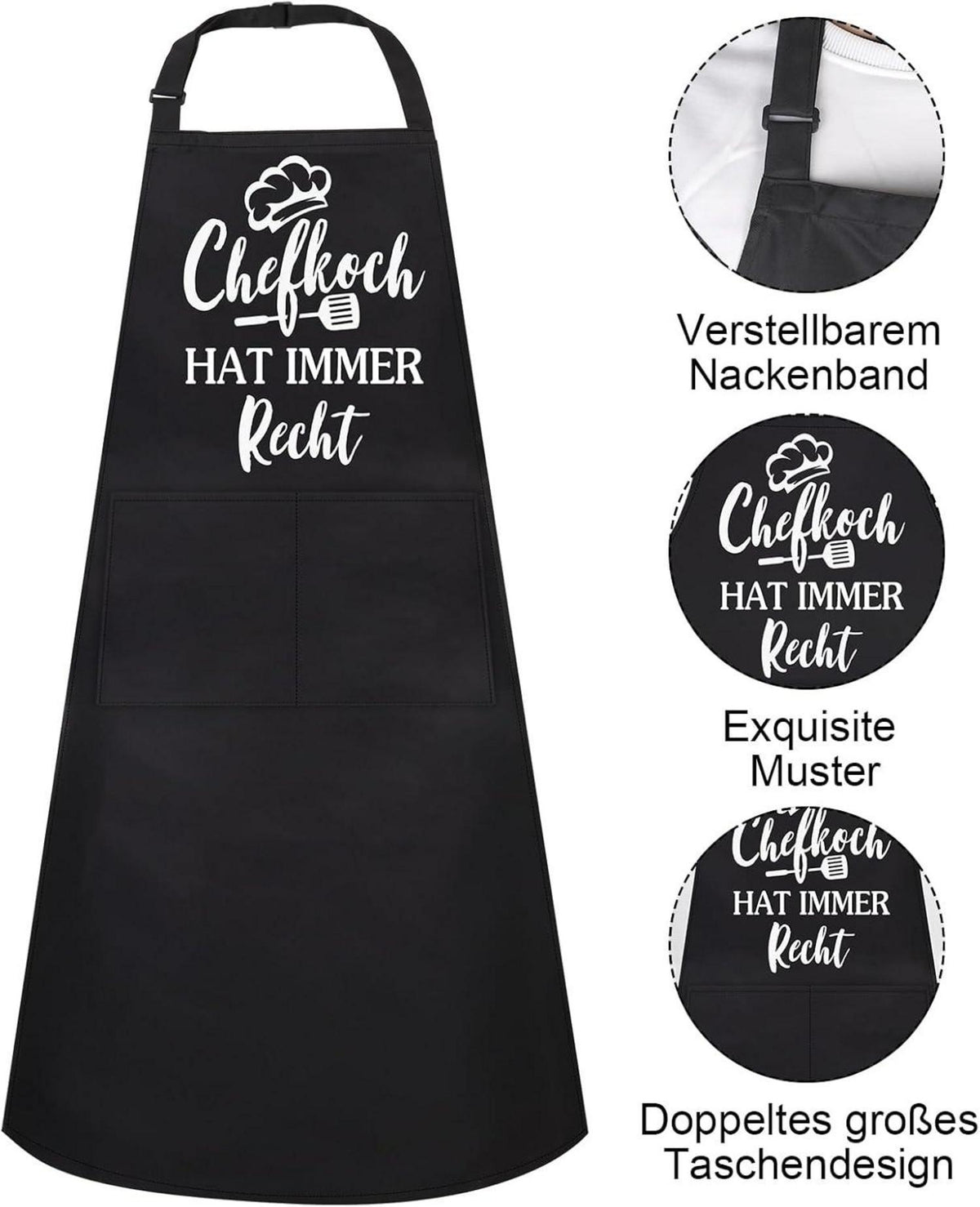 Lustige Kochschürze Chefkoch Recht Grillschürze Vatertag