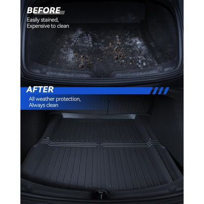 Kofferraummatte 3er Set Tesla Model 3 2024-2026 – Allwetter Schutz