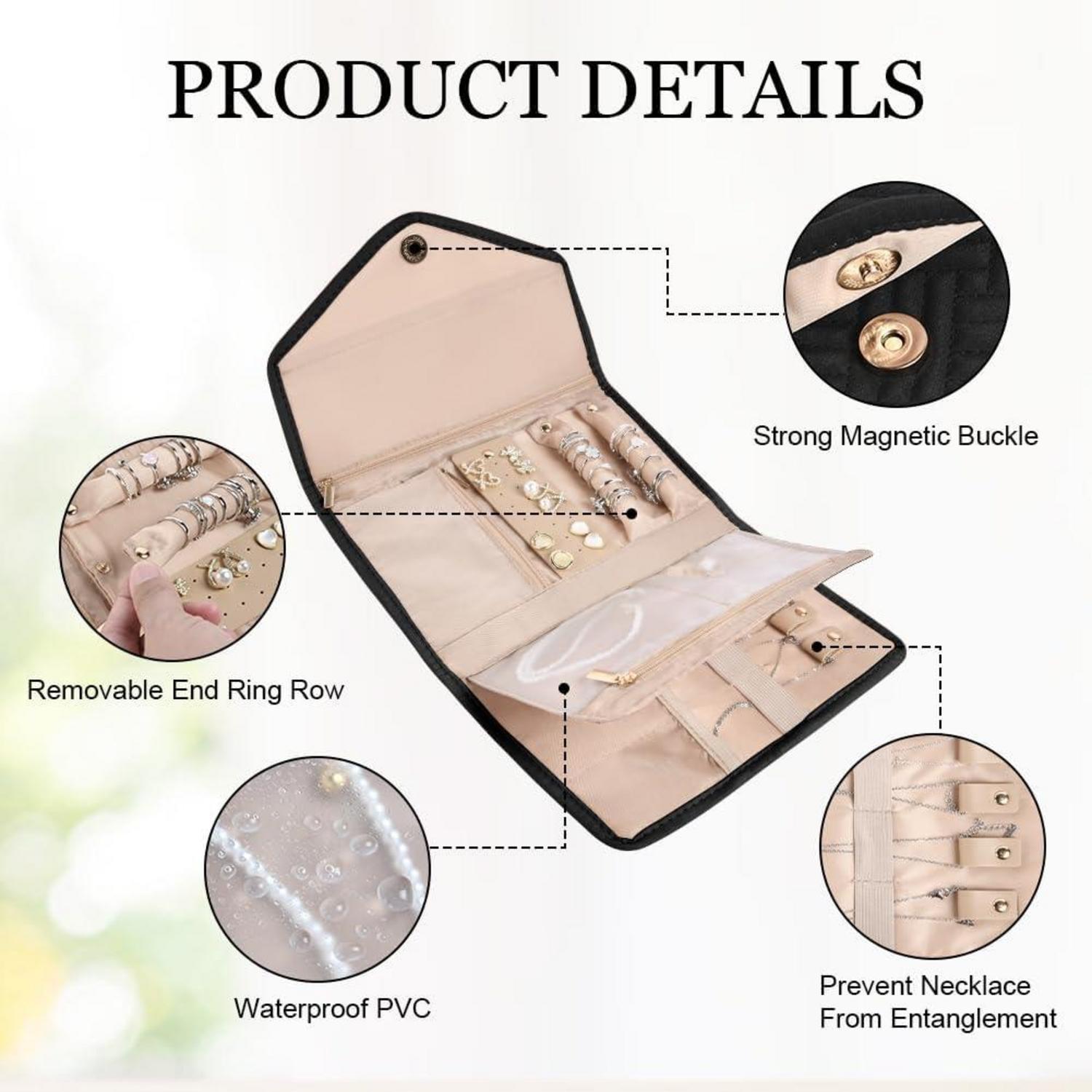 Schmuckroll Organizer Tasche für Reise Schmuckaufbewahrung