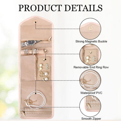 Schmuckroll Organizer Tasche, Reise Schmuck Organizer, Schmuckrollen