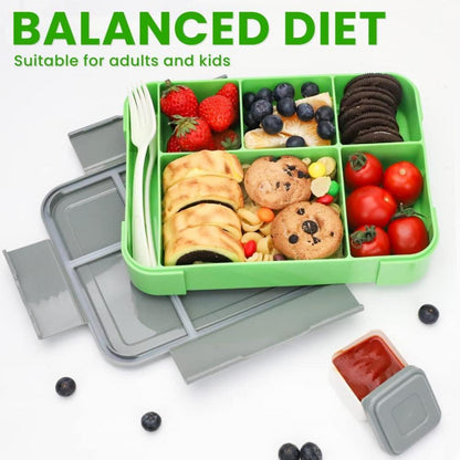 Bugucat Brotdose Kinder Bento Box Lunchbox Auslaufsicher 1330ML Besteckset