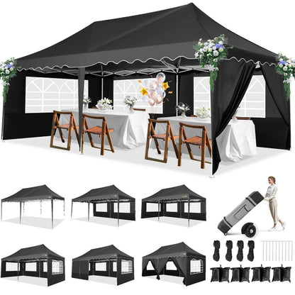 3x6m Faltpavillon mit Seitenwänden – Wasserdicht & Stabil