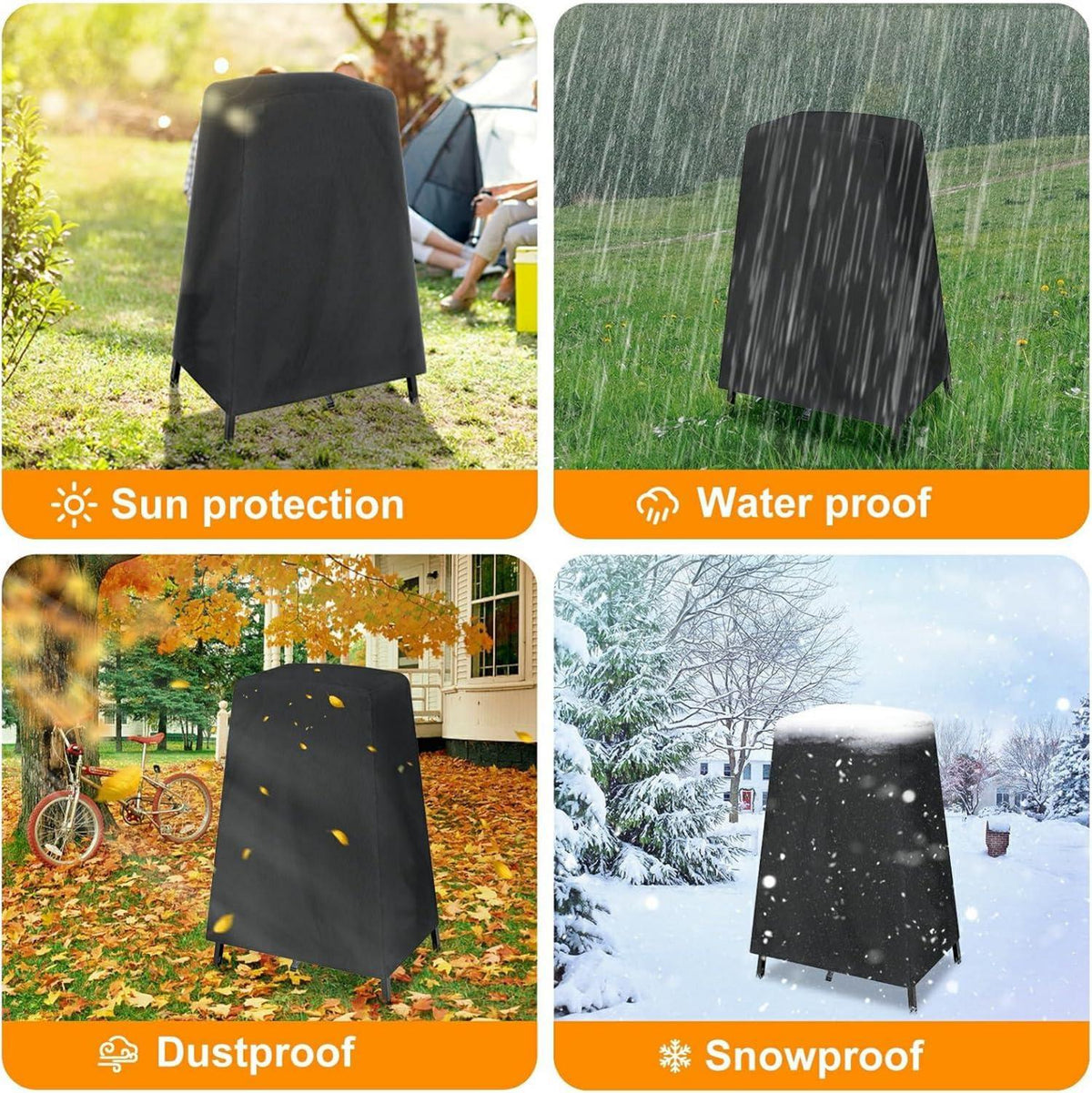 Ninja Woodfire Outdoor-Ofen Abdeckung mit Befestigungsband