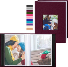 Fotoalbum 10x15 Leinen Einsteckalbum für Hochformat Violett