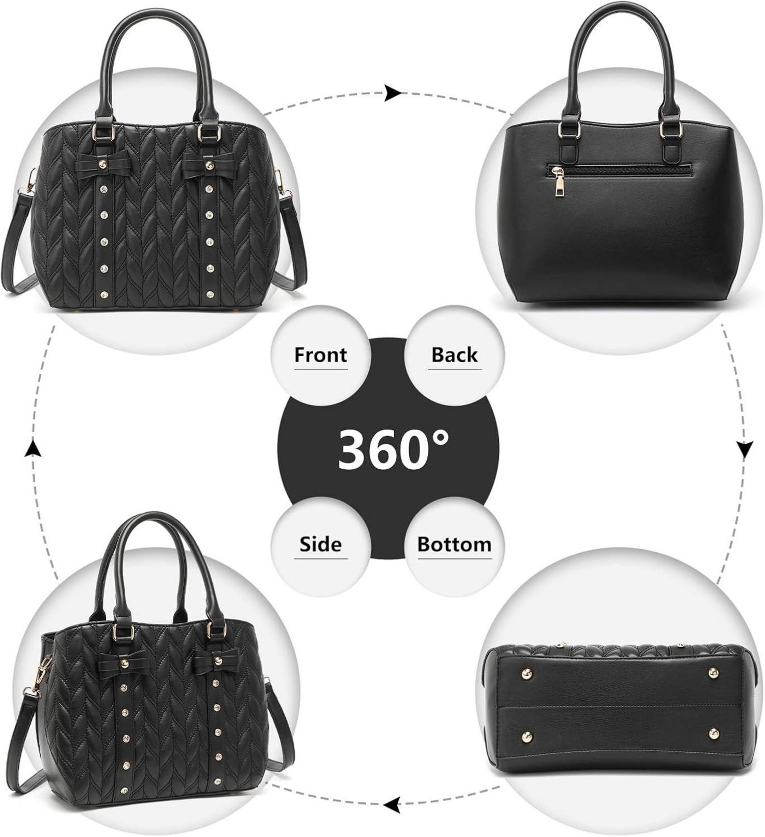 Damen Handtasche Miss Lulu Designer Henkeltasche Schultertasche PU-Leder