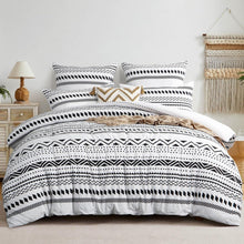 Bettwäsche Set 3-teilig Mikrofaser Boho Muster Grau 200x220