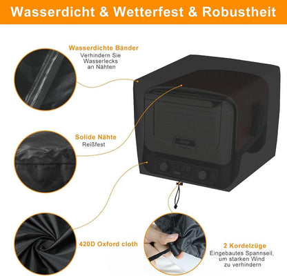 Ninja Woodfire Outdoor-Ofen Abdeckung mit Befestigungsband, wetterfest - Schwarz
