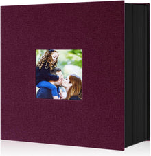Großes Fotoalbum 10x15 600 Taschen Leinen Einstecken Violett