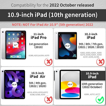Hülle für iPad 10 Generation 2022 10.9