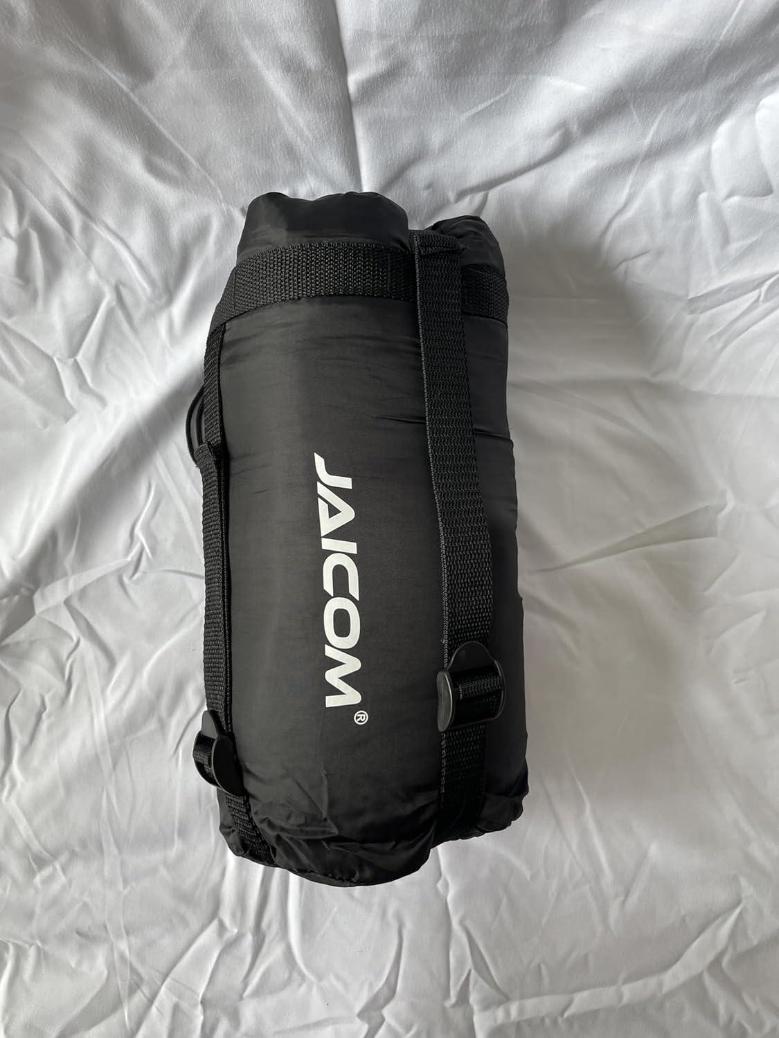 JAICOM Deckenschlafsack Schwarz 210T-Polyesterfaser 210x150 cm