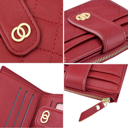Mini Geldbörse Damen Klein RFID Schutz Leder 8 Kartenfächer Münztasche