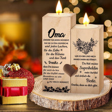 Herz Kerzenhalter Set Holz Mama Geburtstag Muttertag