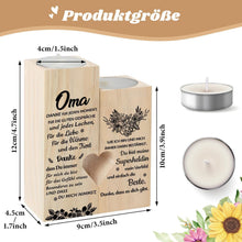 Herz Kerzenhalter Set Holz Mama Geburtstag Muttertag